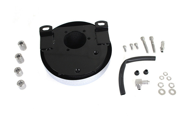 V-Twin - 34-1467 - Round Air Cleaner Smooth - Fits 1990-2015 Harley-Davidson FLST, FXST, 1988-1990 XL