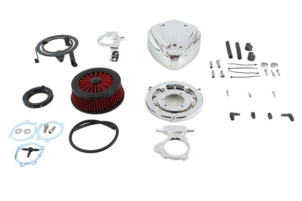 V-Twin - 34-1527 - Siren Air Cleaner Assembly Chrome