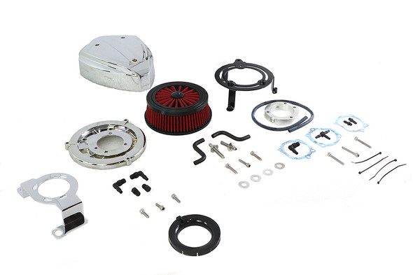V-Twin - 34-1528 - Siren Air Cleaner Assembly Chrome