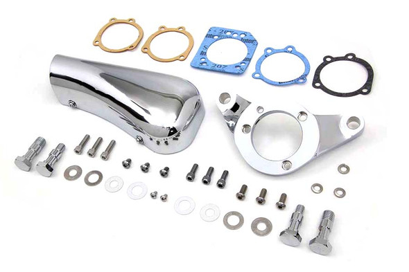 V-Twin - 34-1619 - Chrome Wyatt Gatling Breather Snoot Assembly