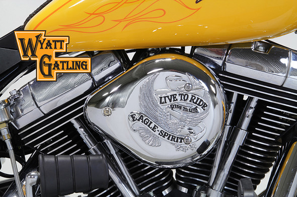 V-Twin - 34-1625 - Chrome Wyatt Gatling Air Cleaner Assembly