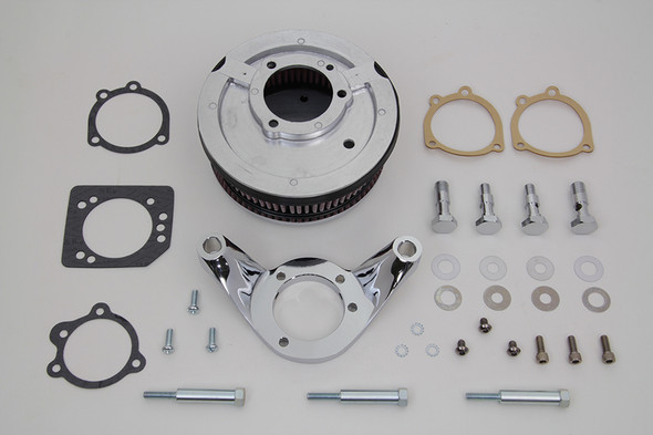V-Twin - 34-1634 - Chrome Wyatt Gatling Air Cleaner Assembly