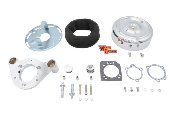 V-Twin - 34-1658 - 7 inch Retro Air Cleaner Assembly Chrome