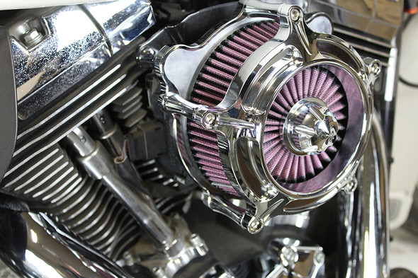 V-Twin - 34-1672 - Exposed Filter Air Cleaner Kit Chrome