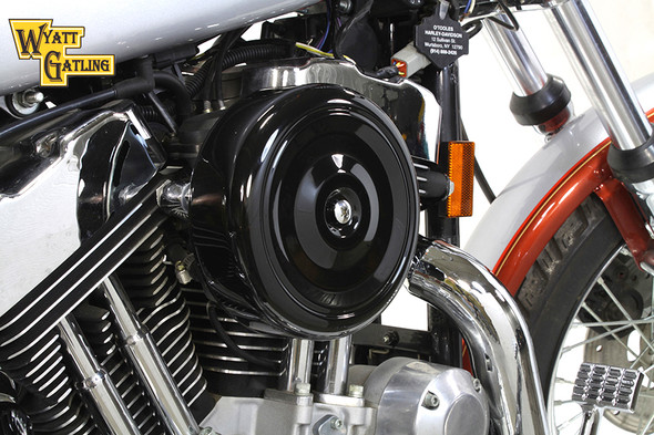 V-Twin - 34-1681 - Black Wyatt Gatling Air Cleaner Assembly
