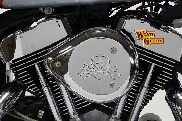 V-Twin - 34-1704 - Chrome Wyatt Gatling Air Cleaner Assembly