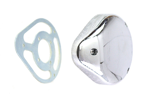 V-Twin - 34-1762 - 5 inch Teardrop Linkert Cover Kit Chrome