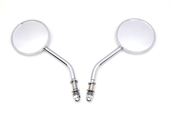 34-0995 クロームラウンド4-1/4インチミラー2個セット V-Twin - 34-0995 - Round Mirror Set Chrome