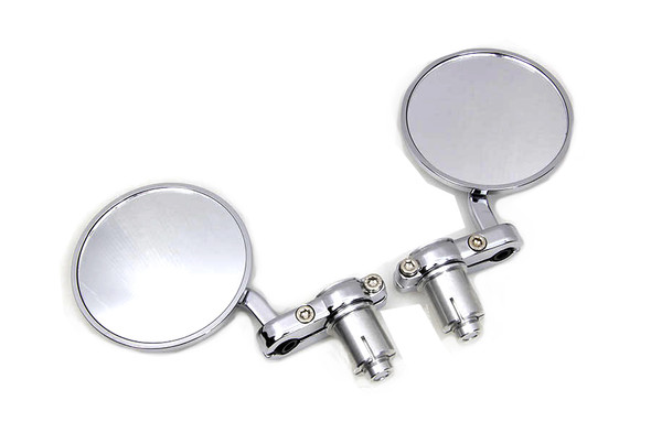 V-Twin - 34-1970 - Cafe Style Mirror Set Chrome