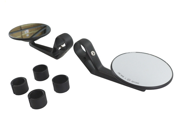 V-Twin - 34-2144 - Wyatt Gatling Round Mirror Set Black