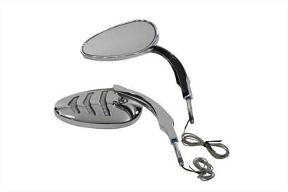 V-Twin - 34-9157 - Detonator LED Mirror Set Billet