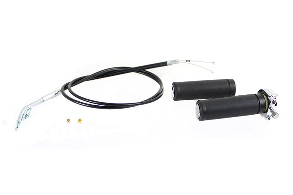 V-Twin - 35-0276 - Twist Grip Kit with Cables - Fits 1981-1989 Harley-Davidson XL, FX