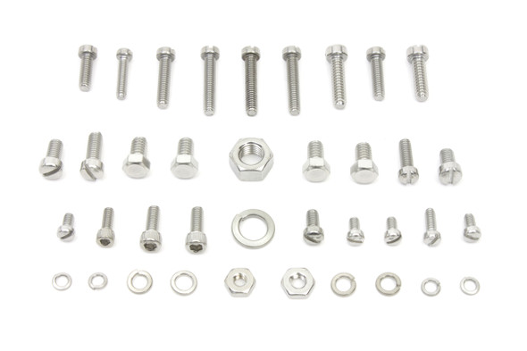 V-Twin - 35-0341 - Linkert Carburetor Screw Kit Zicad Plated