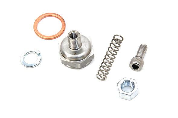 V-Twin - 35-0368 - Linkert Carburetor Bowl Lock Nut with Drain Zinc - Fits 1941-1965 Harley-Davidson FL, 1937-1957 G, 1937-1952 W, 1936-1952 EL