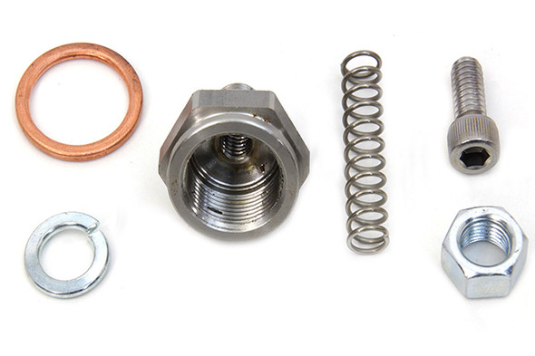 V-Twin - 35-0368 - Linkert Carburetor Bowl Lock Nut with Drain Zinc - Fits 1941-1965 Harley-Davidson FL, 1937-1957 G, 1937-1952 W, 1936-1952 EL
