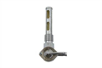 V-Twin - 35-0405 - Petcock Right Outlet Chrome - Fits 1971-1974 Harley-Davidson FX, 1955-1974 XL, 1965-1974 FL