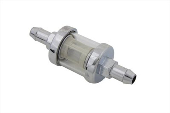 V-Twin - 35-0518 - Kleer-Thru Fuel Filter Chrome and Glass