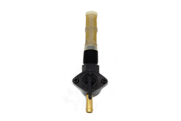 V-Twin - 35-0549 - Petcock Straight Outlet Black - Fits 1971-1974 Harley-Davidson FX, 1955-1974 XL, 1965-1974 FL