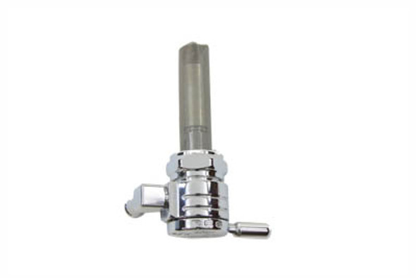 V-Twin - 35-0591 - Chrome Sifton Ball Petcock with Backward Outlet and Nut