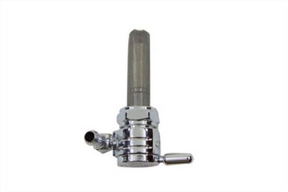 V-Twin - 35-0595 - Chrome Sifton Ball Petcock with Forward Outlet and Nut