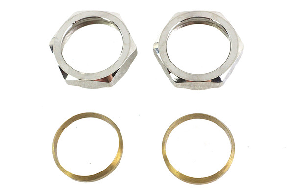 V-Twin - 35-0627 - Nickel Plated Intake Manifold Nut and Seal Kit