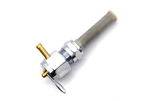 V-Twin - 35-0636 - Sifton Chrome Hex Petcock with Inward Facing Outlet