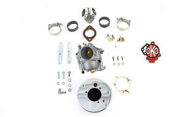 V-Twin - 35-0888 - 47mm OKO Shorty Carburetor Kit Alloy - Fits 1973-1976 Harley-Davidson FX, 1957-1977 XL, 1966-1976 FL