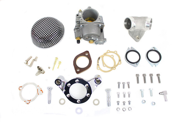 V-Twin - 35-1025 - 47mm OKO Shorty Carburetor Kit Alloy - Fits 1986-2006 Harley-Davidson XL (1200cc), 1986-2006 XL (883cc)