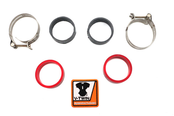 V-Twin - 35-1384 - Stainless Steel Intake Manifold Clamp Kit