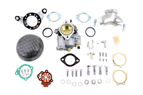 V-Twin - 35-1714 - OKO Performance 1-7/8 inch Shorty Carburetor Kit - Fits 1993-2007 Harley-Davidson FLST, FXST, FLH