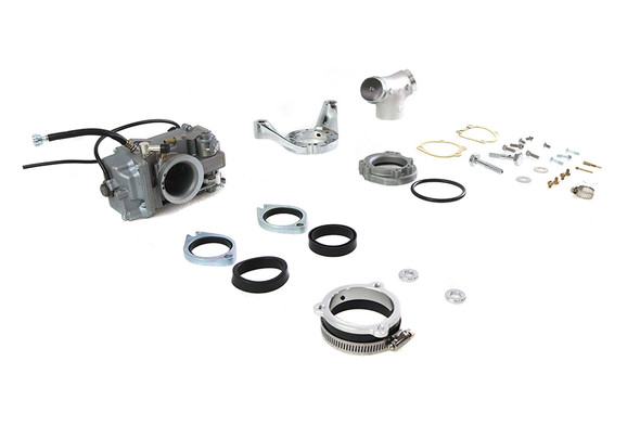 V-Twin - 35-1877 - OKO 45mm Flat Side Carburetor Kit - Fits 1999-2016 Harley-Davidson FLT, 1999-2017 FLST, FXST, FXD