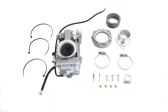 V-Twin - 35-1880 - OKO 42mm Flat Side Carburetor Kit - Fits 1966-1984 Harley-Davidson XL, 1971-1984 FX, 1966-1984 FL