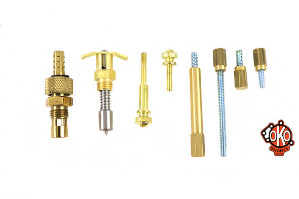 V-Twin - 35-3119 - Retro OKO Shorty Carburetor Parts Kit Brass