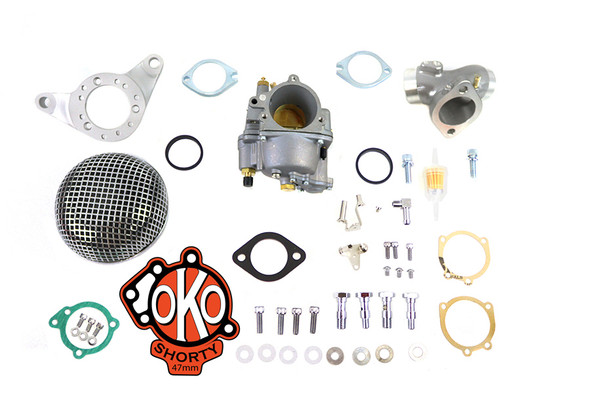 V-Twin - 35-3175 - OKO Performance 1-7/8 inch Shorty Carburetor Kit - Fits 1993-2007 Harley-Davidson FLST, FXST, FLH