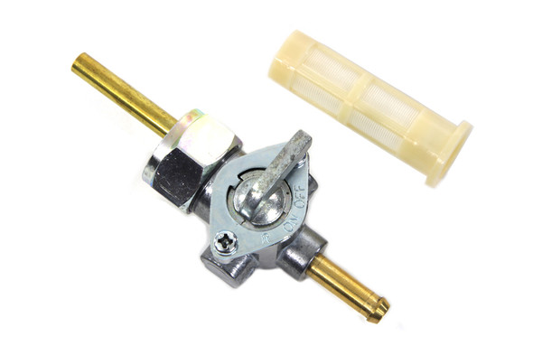 V-Twin - 35-9190 - Petcock Straight Outlet with Nut Alloy - Fits 1975-1984 Harley-Davidson FX, FL, 1982-1994 FXR, 1975-1995 XL, 1991-1994 FXD, 1984-1994 FXST, 1986-1994 FLST
