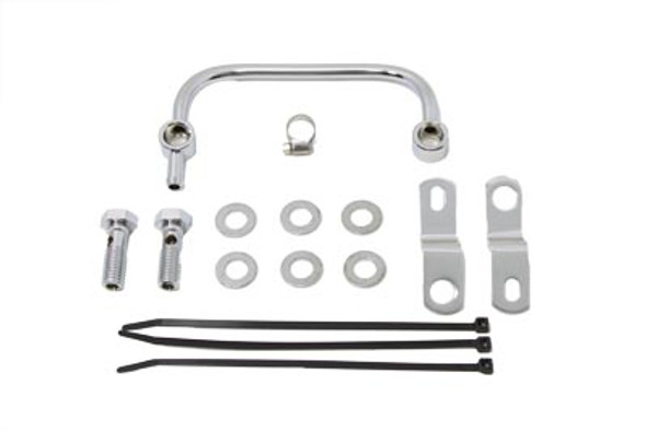 V-Twin - 35-9254 - Carburetor Breather Manifold Kit Chrome