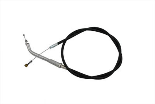 V-Twin - 36-0100 - Black Idle Cable with 45  Elbow Fitting