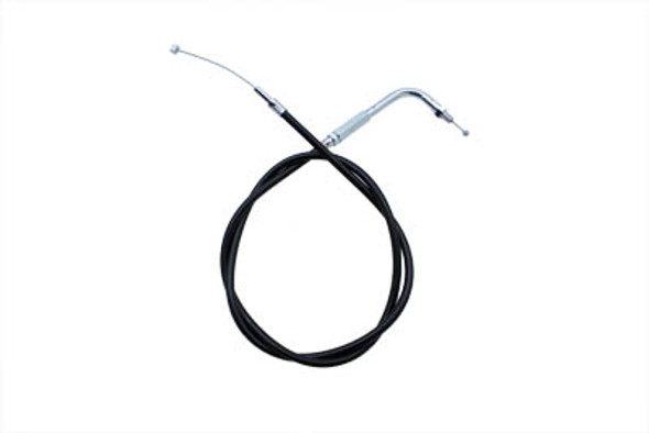 V-Twin - 36-0102 - Black Throttle Cable with 90  Elbow Fitting