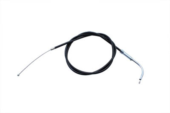 V-Twin - 36-0105 - Black Throttle Cable with 38 inch Casing and 90  Elbow Fitti