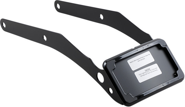 Cycle Visions - Black Curved License Plate Mount - Fits FLSL/FXBB Models