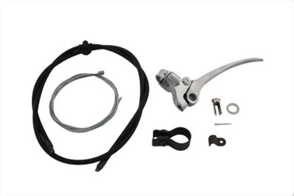 V-Twin - 36-0414 - Spring Fork Cable and Handle Assembly Polished
