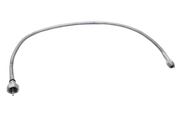 V-Twin - 36-0451 - Replica 35-1/2 inch Cadmium Speedometer Cable - Fits 1936-1940 Harley-Davidson EL, 1941-1961 FL, 1938-1948 UL
