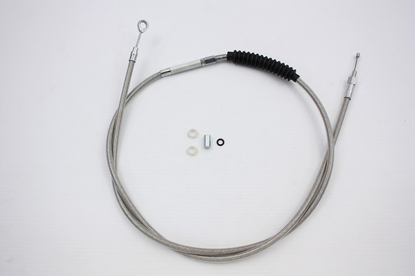 V-Twin - 36-0561 - 72.69 inch Braided Stainless Steel Clutch Cable