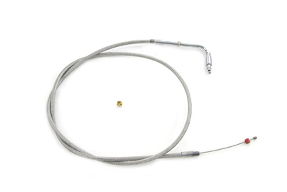 V-Twin - 36-0674 - Braided Stainless Steel Idle Cable with 39 inch Casing