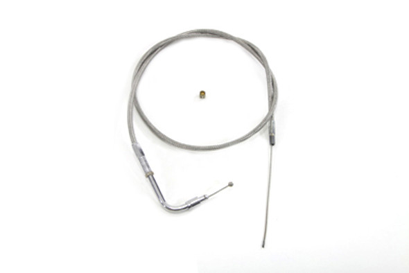 V-Twin - 36-0725 - 38 inch Braided Stainless Steel Idle Cable