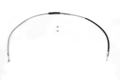 V-Twin - 36-0864 - 68.81 inch Braided Stainless Steel Clutch Cable - Fits 2007-2017 Harley-Davidson FXDWG