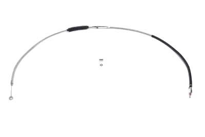 V-Twin - 36-0865 - 64.75 inch Braided Stainless Steel Clutch Cable - Fits 2007-2017 Harley-Davidson FLST, FXST