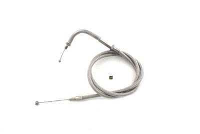 V-Twin - 36-0901 - Braided Stainless Steel Throttle Cable with 33 inch Casing - Fits 1976-1980 Harley-Davidson XL, FL, FX