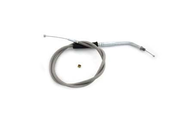V-Twin - 36-0903 - Braided Stainless Steel Throttle Cable with 36.375 inch Casi