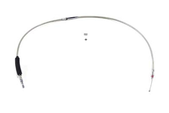 V-Twin - 36-1156 - 62.66 inch Braided Stainless Steel Clutch Cable